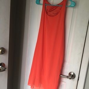Orange dress with bow on back